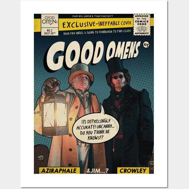 Good Omens Comic Book Wall Art by AppaArtCrafts